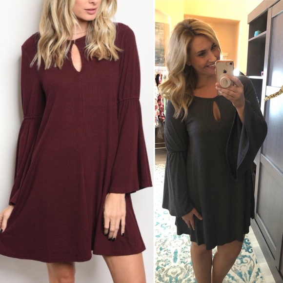 Dresses & Skirts - S-L Burgundy Wine Colored Casual Dress